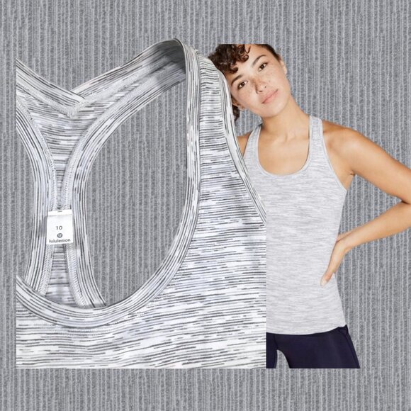 Cute Lululemon CRB Cool Racerback II Alpine White/Gray - Picture 6 of 9